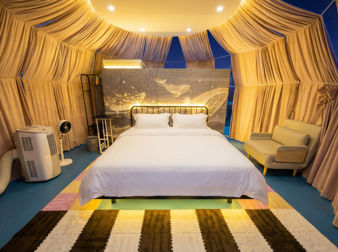 Transparent bubble dome king room at Turtle Garden Resort