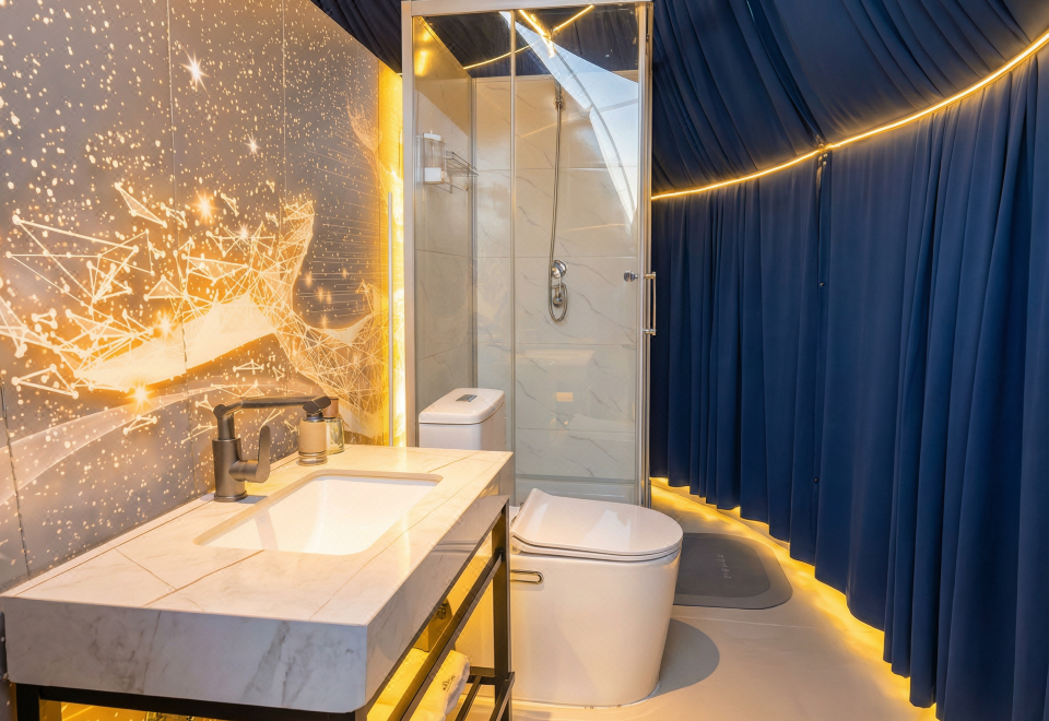 Modern washbasin in the dome room Turtle Garden Resort